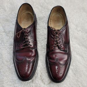 Vintage‎ Hanover LB Sheppard 2313  Wingtip Dress Shoe Mens 10.5 AAA Burgundy
